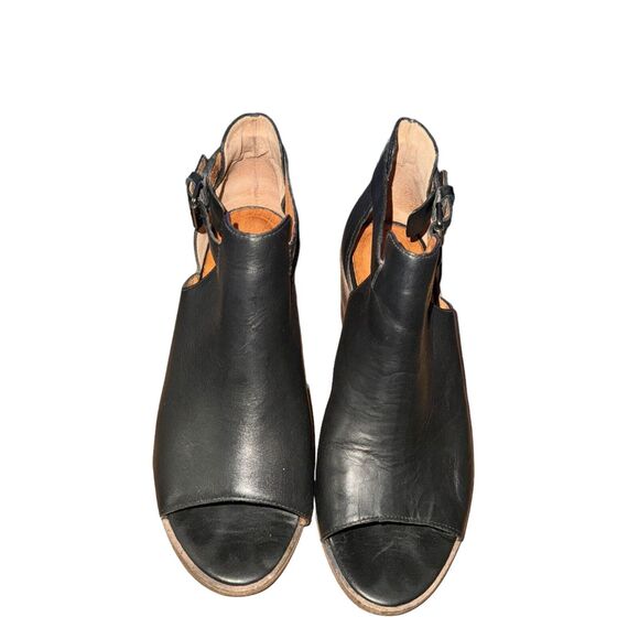 Madewell Pierce Open Toe Ankle Boots Women's 7.5 Black Leather Cut Out Booties - Picture 3 of 9